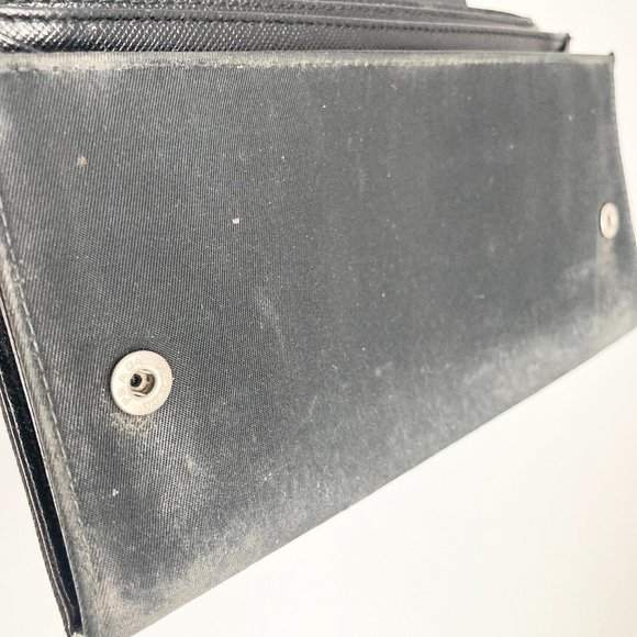 Vintage Prada Tesstuto Black Nylon Tri-fold Wallet, Black Tri-fold Prada Wallet - Picture 12 of 13